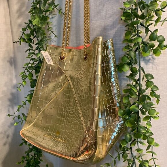 Simply Southern gold leather BunchyBag NWT - Picture 6 of 9